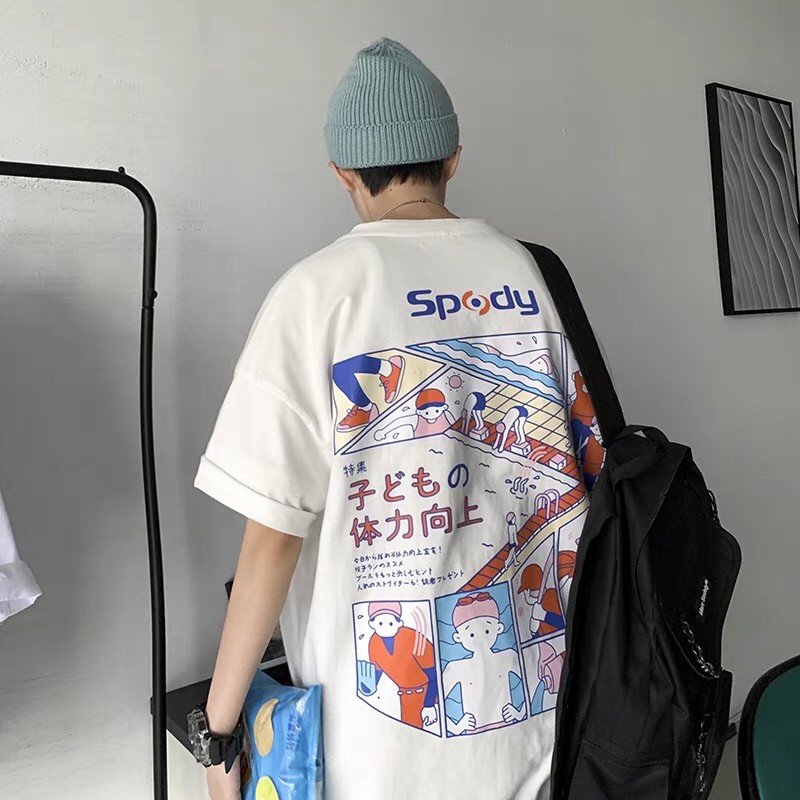 Áo phông tay lỡ unisex WIND form rộng cotton SPODY thun oversize nam nữ ulzzang | BigBuy360 - bigbuy360.vn