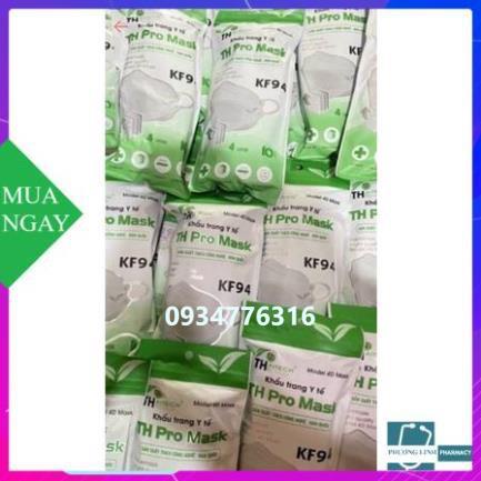 khẩu trang 4D KF94 kháng khuẩn -Túi 10 cái