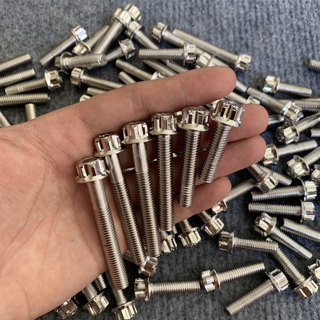 Ốc Salaya 8li 8ly 8 li  Đầy Đủ Kích Thước Chuẩn Inox304 Siêu Sáng