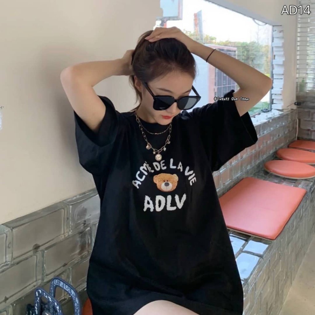 Áo thun cotton hình gấu ADLV unisex hai mặt siêu hot hit, chất co giãn, áo phông nam nữ đẹp nhất Beoshop