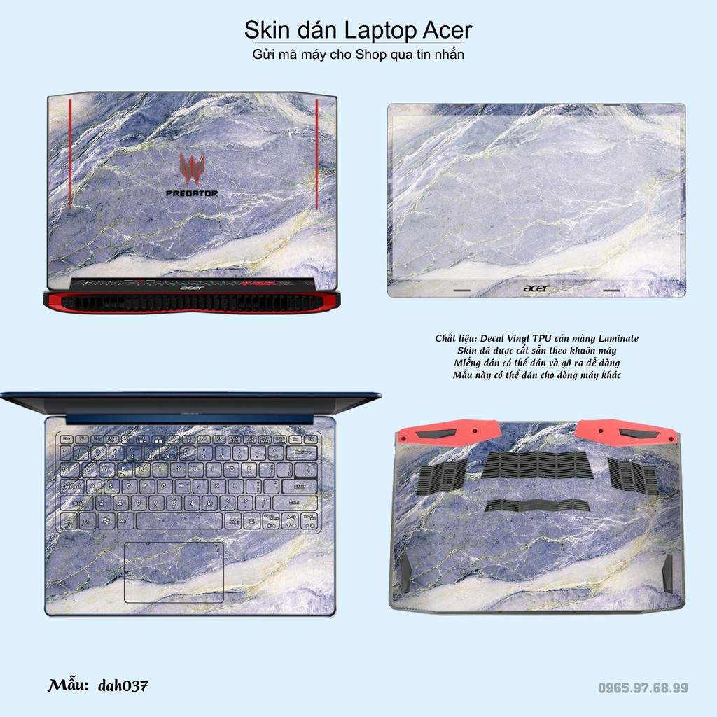 Skin dán Laptop Acer in hình vân đá _nhiều mẫu 2 (inbox mã máy cho Shop)