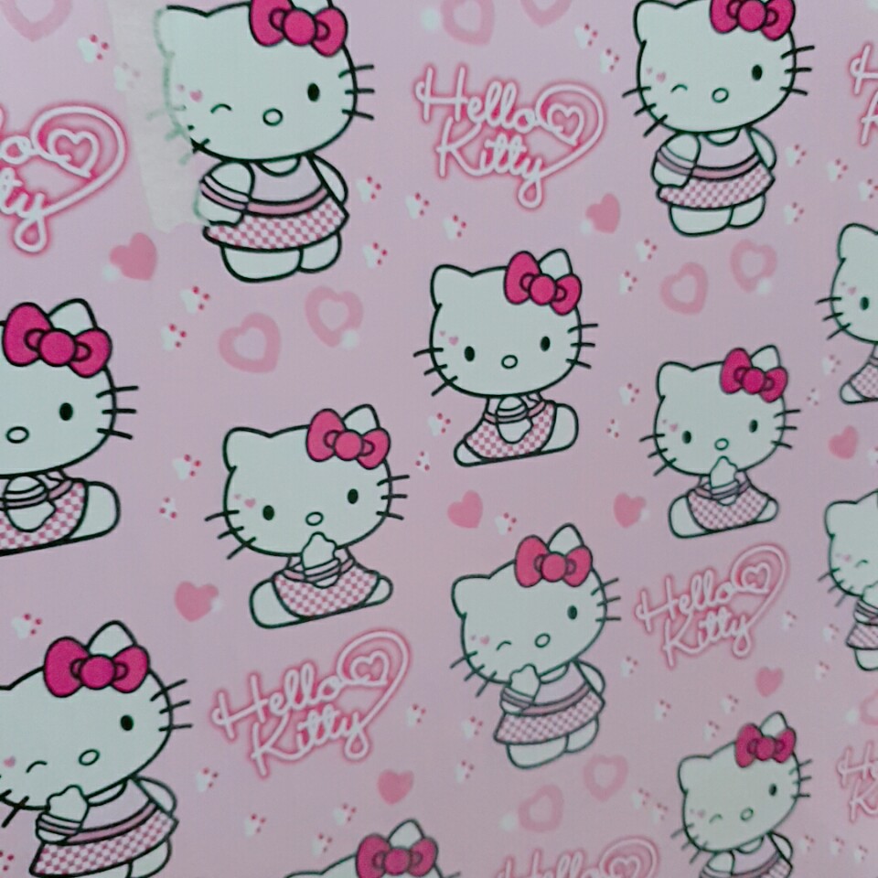 Giấy dán tường kitty dễ thương khổ rộng 0.45m