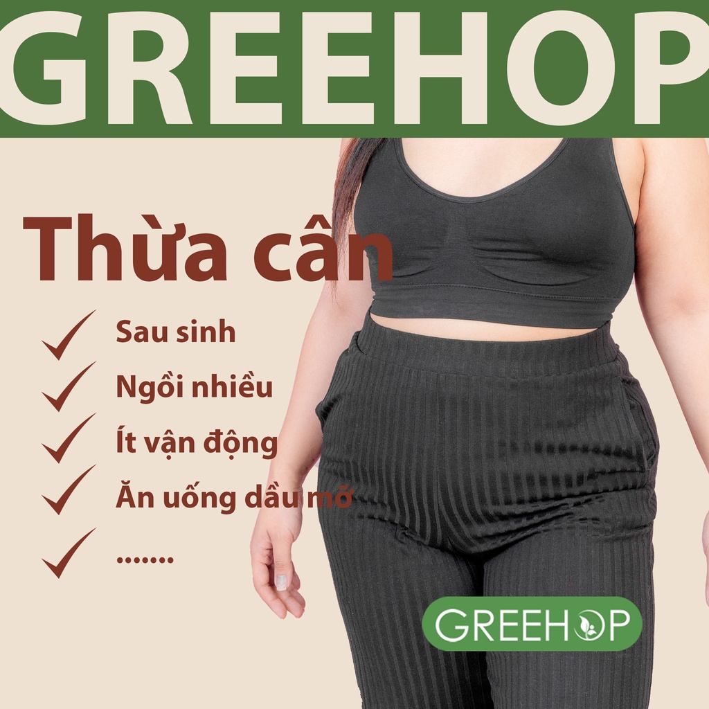 Muối chườm bụng sau sinh, đai chườm giảm eo GREEHOP (tặng kèm dây đo) handmade.