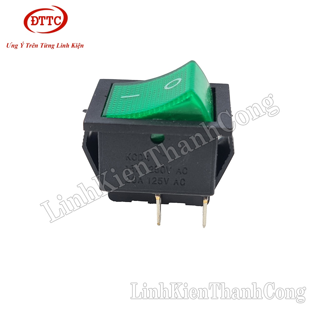 Công Tắc KCD4 16A/250V 4Pin 31x25mm Xanh