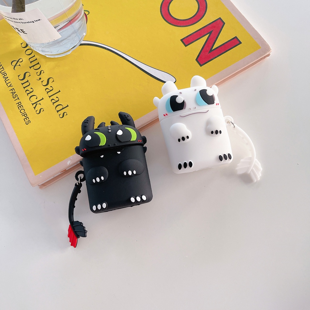 Vỏ Bảo Vệ Hộp Sạc Tai Nghe Airpods 3/1/2 pro bluetooth Không Dây Chất Liệu Silicon Mềm Họa Tiết Hoạt Hình 3D