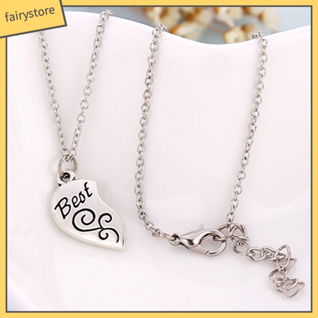 Set 2 Dây Chuyền Mặt Ghép Hình Trái Tim Cho Bạn Thân