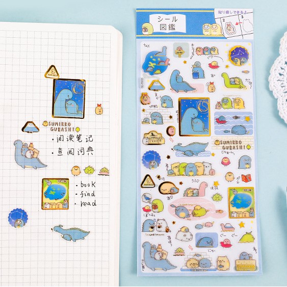 Miếng dán trang trí hình Sumikko Gurashi 3d xinh xắn