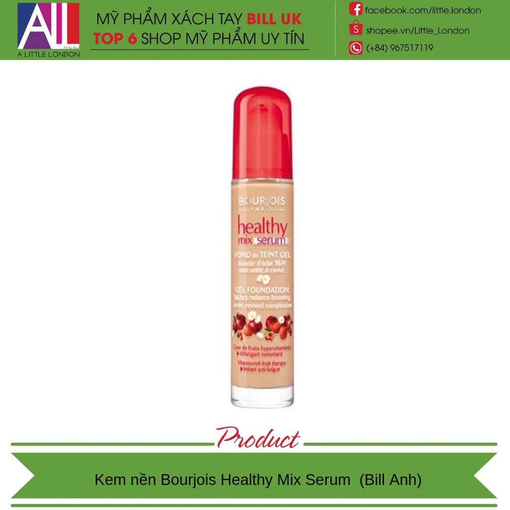 [TOP 1 SHOPEE] Kem nền Bourjois Healthy Mix Serum (Bill Anh) | BigBuy360 - bigbuy360.vn