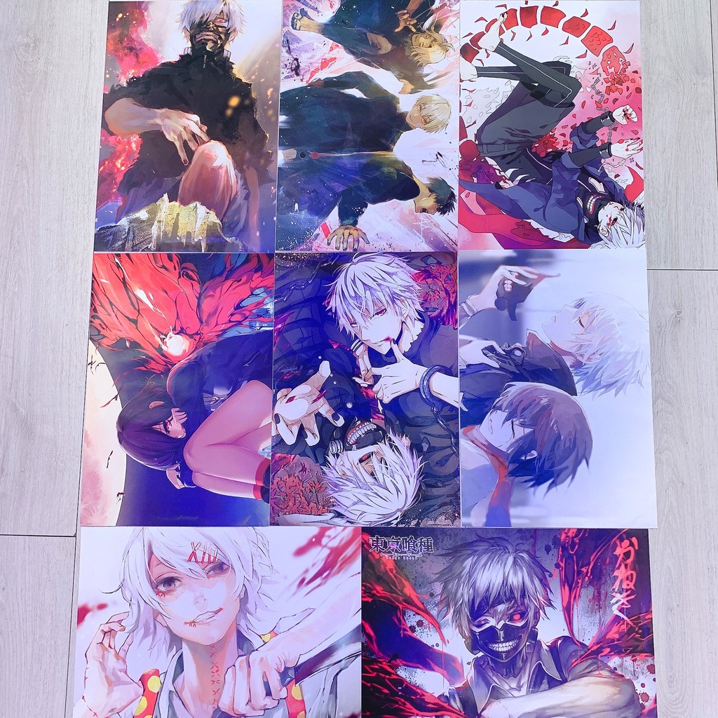 [8 Tờ] Poster Khổ A3 Anime Tokyo Ghoul
