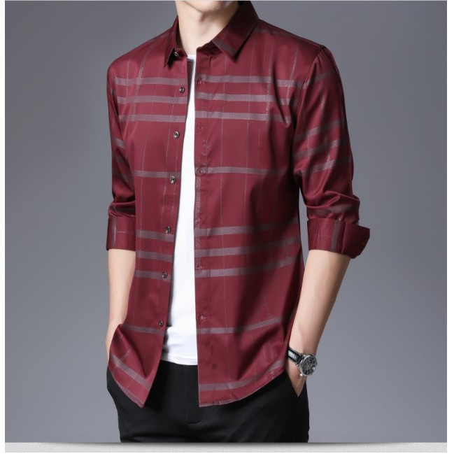 (CAO CẤP)ÁO Sơ Mi Nam Vải Lụa Cao Cấp Mềm Mại - Hàng Xuất Khẩu Cao Cấp SM00018 | BigBuy360 - bigbuy360.vn