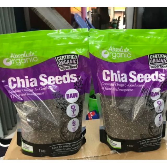 Hạt chia úc organic đáy trắng  (chia seeds)gói 1kg | BigBuy360 - bigbuy360.vn