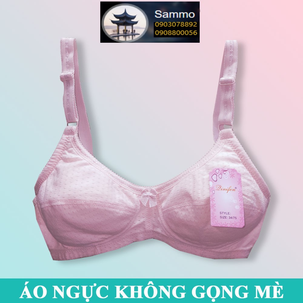 Áo Ngực Không Gọng Không Mút Chất Cotton Mềm Mịn Size 36 -> 42