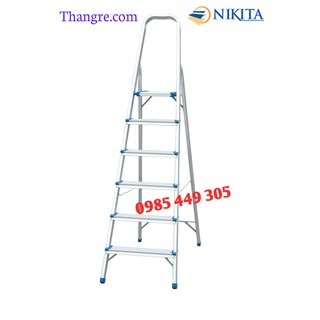 Thang nhôm tay vịn NIKTA cao 1,2m dùng cho mọi nhà