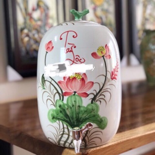 Sale chào hè : Bình đựng nước men màu sứ Bát tràng