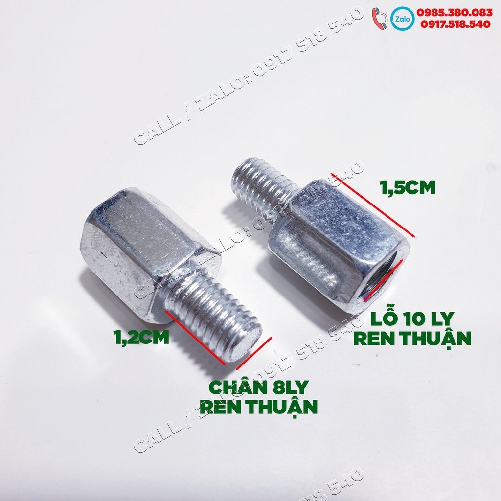 Ốc chuyển ren chân gương kiếng - ốc nâng chân gương sh và các loại xe ( giá 1 chiếc )