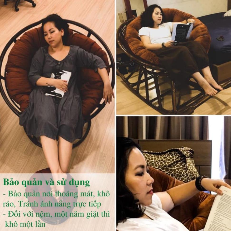 Ghế lười thư giãn bập bênh papasan mây phòng ngủ cho bé, trang trí phòng khách nghỉ ngơi đọc sách / Đà Nẵng