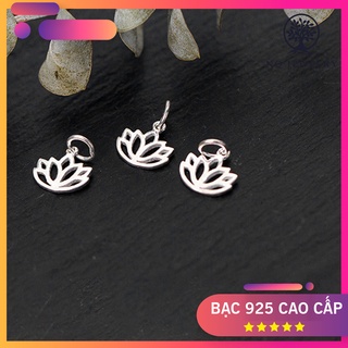 Charm bạc hình hoa sen treo