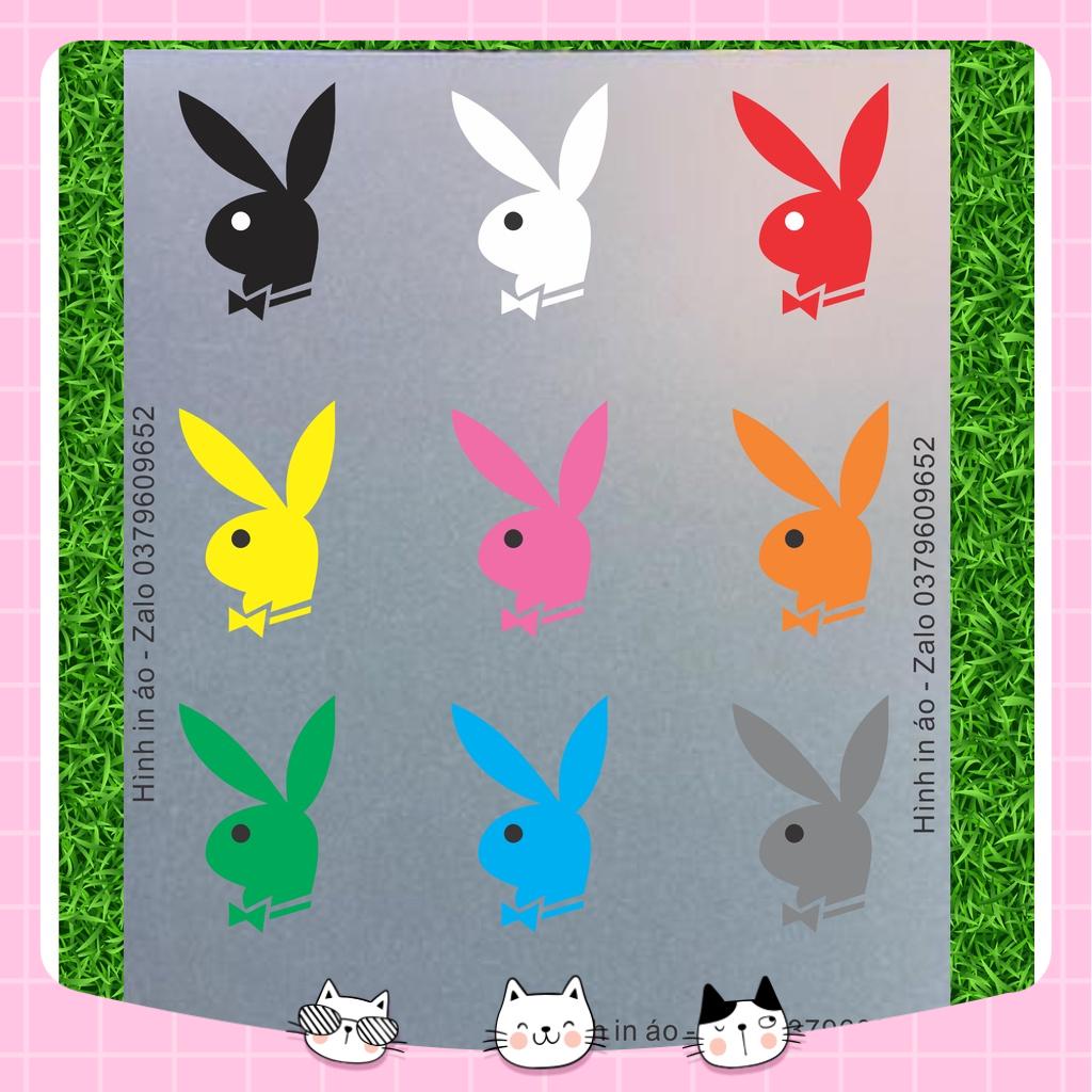 Logo Playboy nhiều màu trang trí quần áo in ủi tại nhà dễ dàng