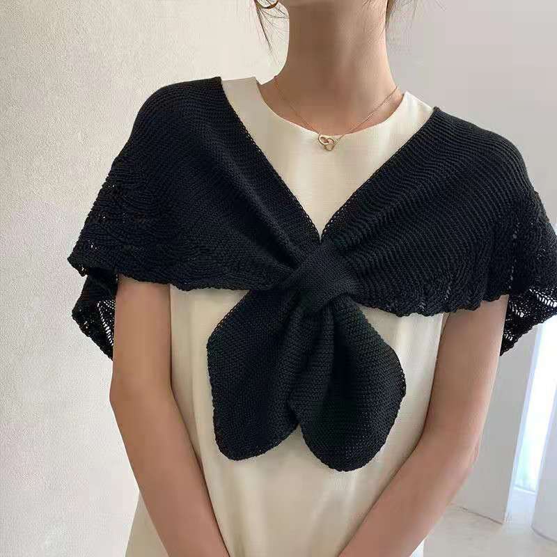 Khăn choàng cổ GAVINBROWN dệt kim họa tiết đuôi cá nhỏ nổi tiếng phong cách phương Tây mùa xuân hè