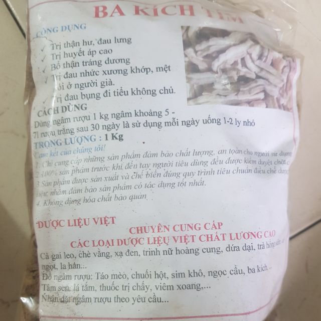 1kg Ba kích tím quảng ninh khô