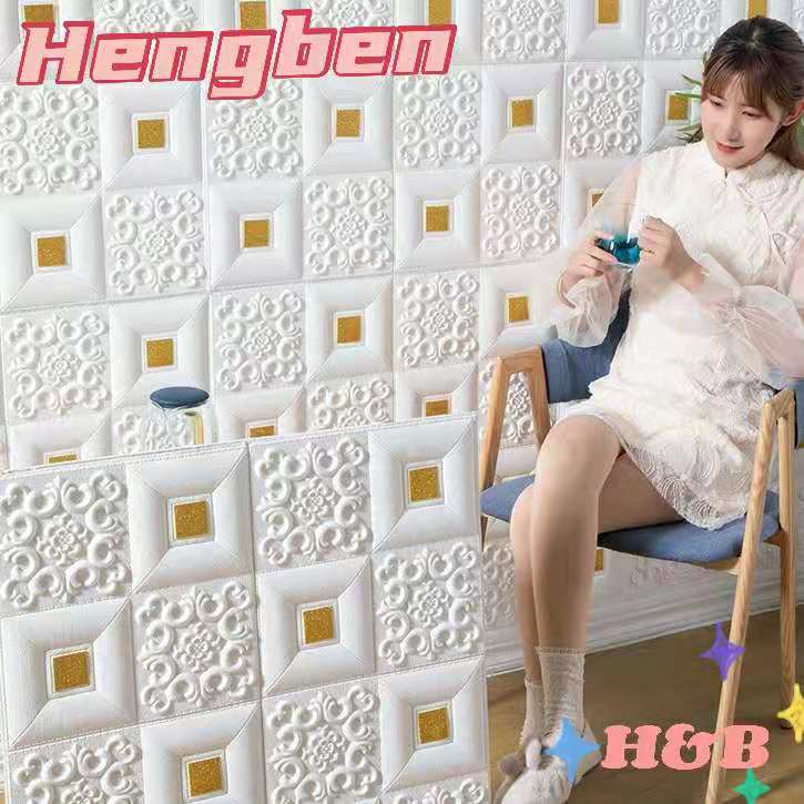 Miếng xốp dán tường 3D giả da đính nhũ kim tuyến lấp lánh đẹp mắt 35x35cm giấy dán tường phòng ngủ | BigBuy360 - bigbuy360.vn