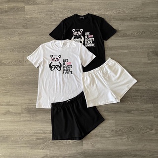 set bộ thun nữ mặc nhà gấu trúc