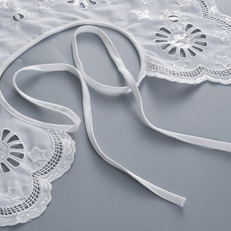 Cổ Áo Ren Rỗng Thêu Ngôi Sao Đính Sequin Có Thể Tháo Rời Cho Nữ