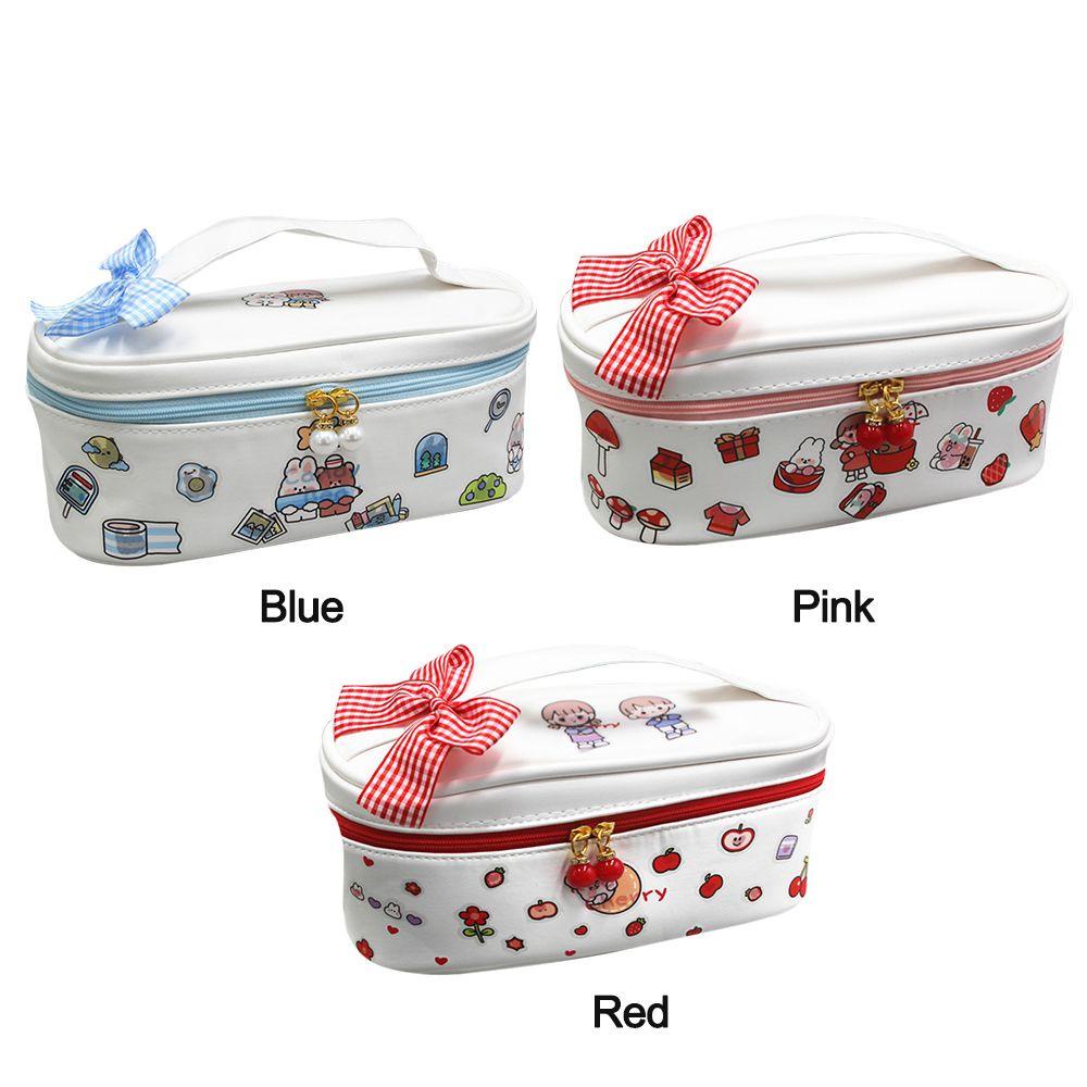 Túi Đựng Bút Bằng PU Sức Chứa Lớn Họa Tiết Dễ Thương
