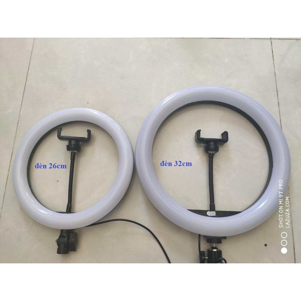 ĐÈN LIVE STREAM HỖ TRỢ BÁN HÀNG ONLINE, CHỤP ẢNH QUAY PHIM SIZE 26CM 32CM CHÂN ĐỨNG 2M1