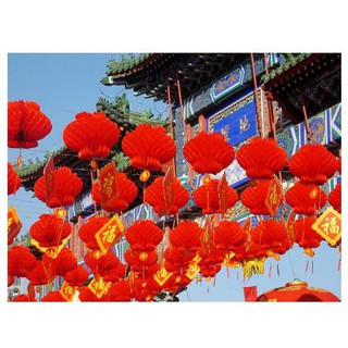 Đèn Lồng Trang Trí Tết Nilon Đỏ Siêu Dày Chống Nước - nhiều size nhiều màu MARSS078