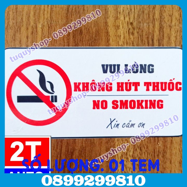 01 STICKER DECAL DÁN LOGO CẢNH BÁO KHÔNG HÚT THUỐC LÁ, TEM CẤM KHÔNG HÚT THUỐC LÁ, SKU:thuocla