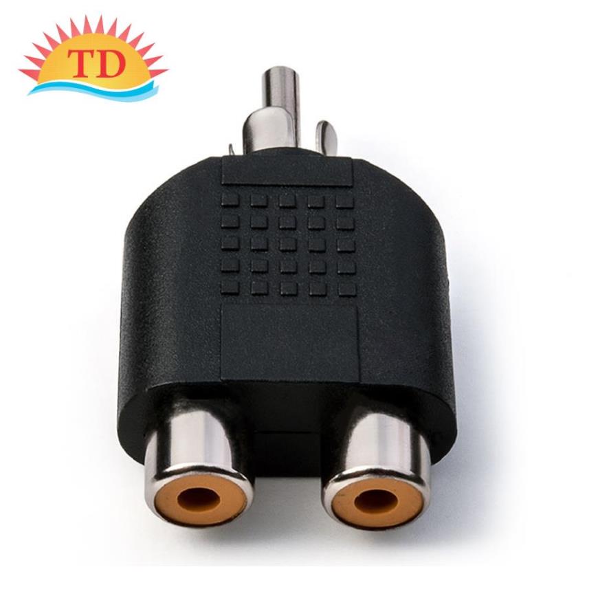 Jack chia AV   từ 1 ra 2 Hoa Sen - Đầu Chia AV  từ 1 ra 2 - Jack loại tốt, cực bền