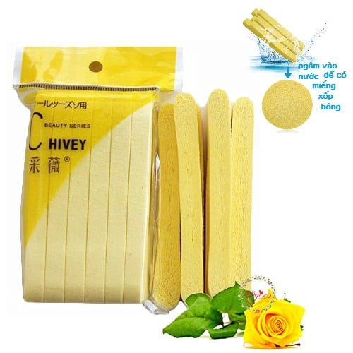 [FREESHIP XTRA]Bông nở rửa mặt, miếng mút rửa mặt *DẠNG NÉN* 12 thanh chivey. | BigBuy360 - bigbuy360.vn