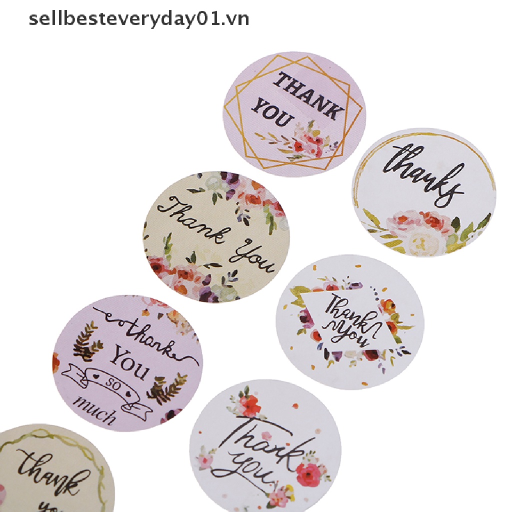 Cuộn 500 Nhãn Dán Tròn Thank You Trang Trí Tiệc
