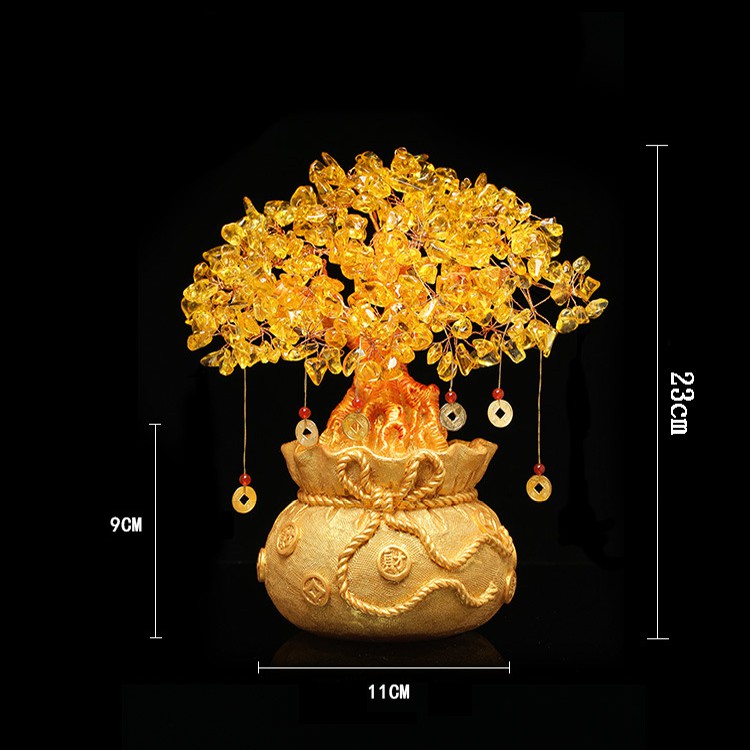 Cây Tài Lộc Thạch Anh Vàng