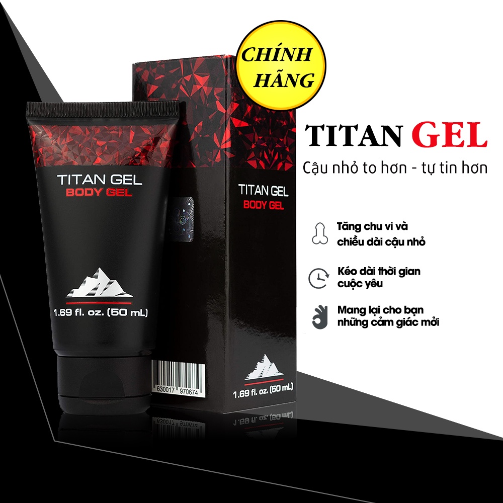Gel Titan Red, Dưỡng Ẩm, Tăng Size, Hỗ Trợ Kéo Dài Thời Gian, Hàng Chính Hãng Từ Nga