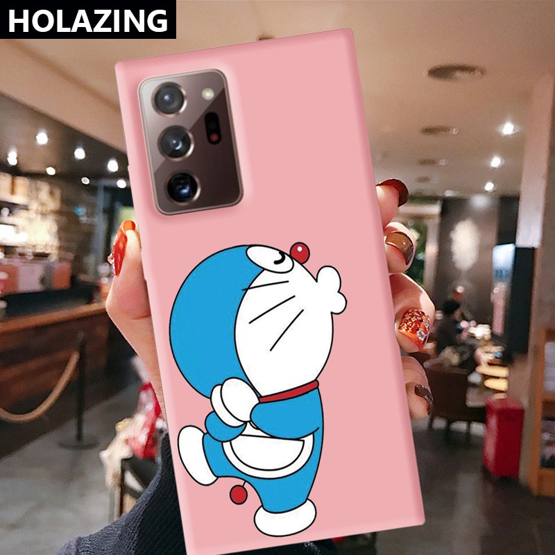 Samsung Galaxy S21 Ultra S8 Plus S10E S10 5G Note 20 10 Plus 9 8 Candy Color Phone Cases vỏ điện thoại Doraemon Soft Silicone Cover