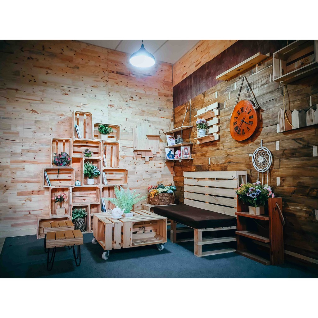 THÙNG BOX GỖ PALLET ĐA NĂNG📌Freeship📌HẢI NAM DECOR SIÊU TIỆN LỢI BỀN