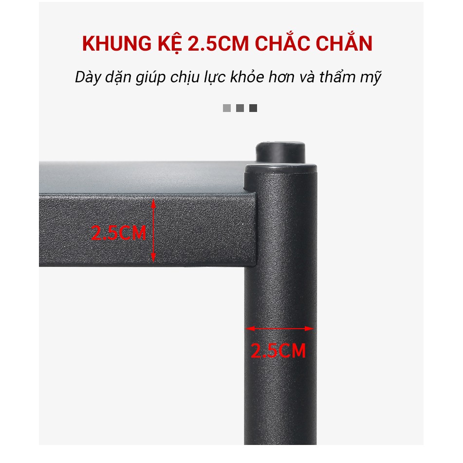 Kệ Inox 304 Để Đồ Đa Năng chống han gỉ Kệ lò vi sóng Có bánh xe VANDO