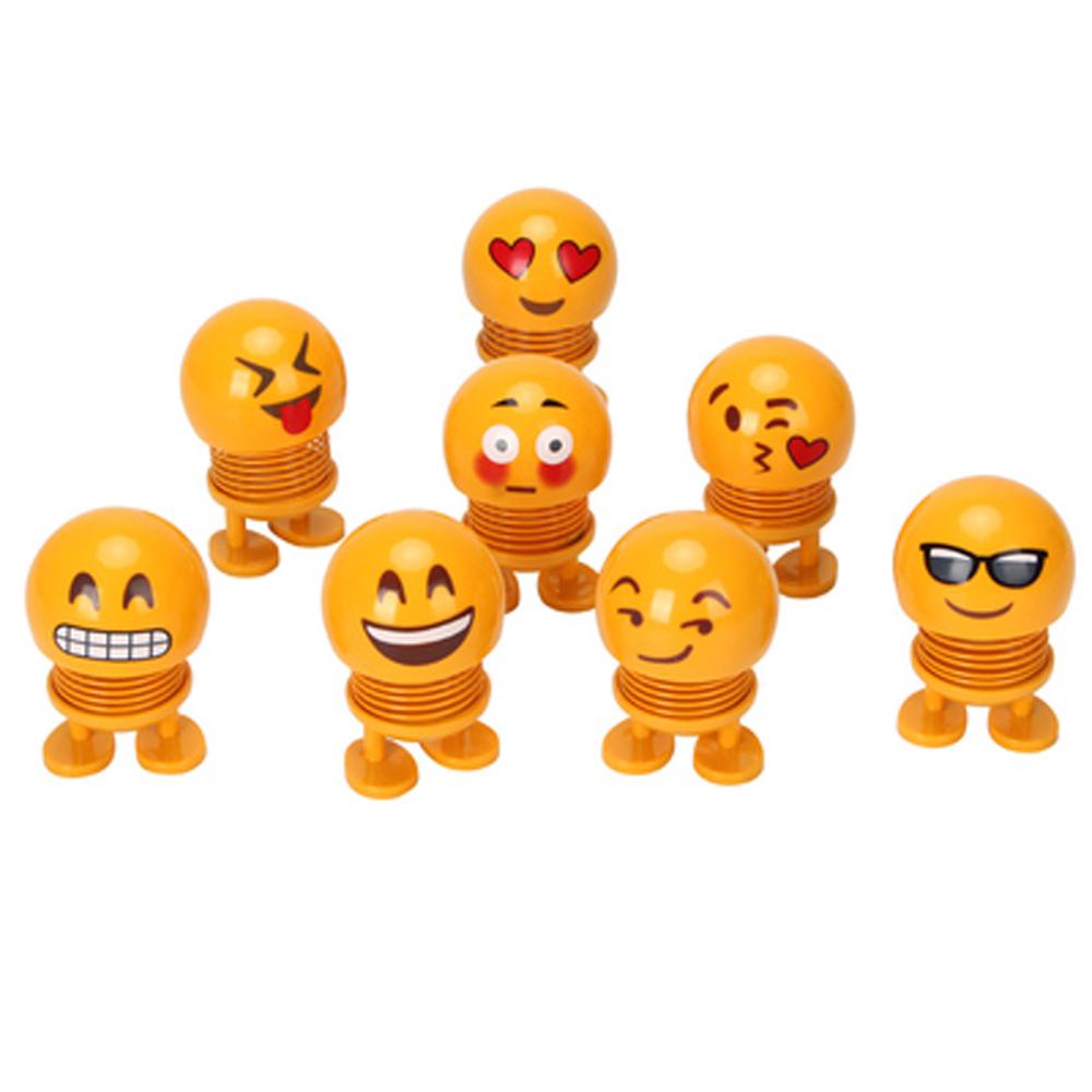 Darnell Mặt Dây Chuyền Hình Biểu Tượng Cảm Xúc Màu Vàng Bằng Nhựa Trang Trí Xe Hơi Năm Mới