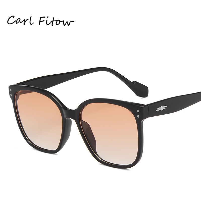 Kính râm nữ Hàn Quốc Kính râm gọng lớn Retro Kính râm chống tia cực tím UV400