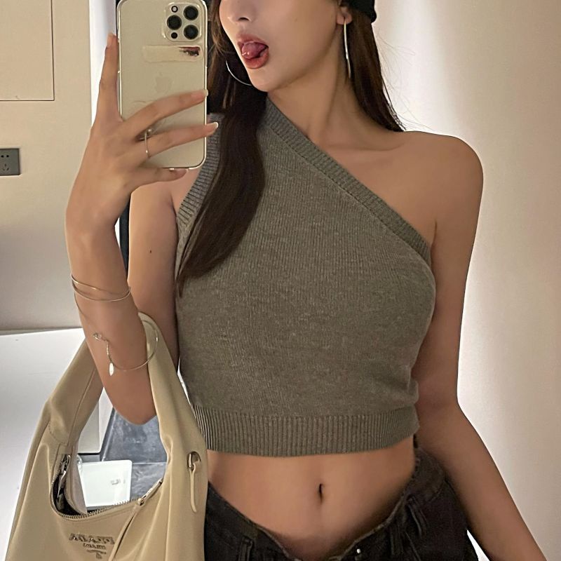 Áo Crop Top Nữ Trễ Vai Thiết Kế Độc Đáo Quyến Rũ