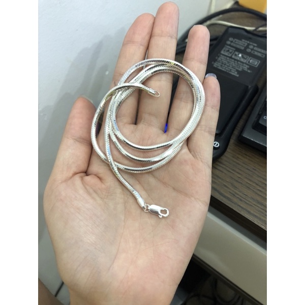 Dây chuyền lụa bạc 925 cho nam bản dây to ~3mm Minh Tâm Jewelry