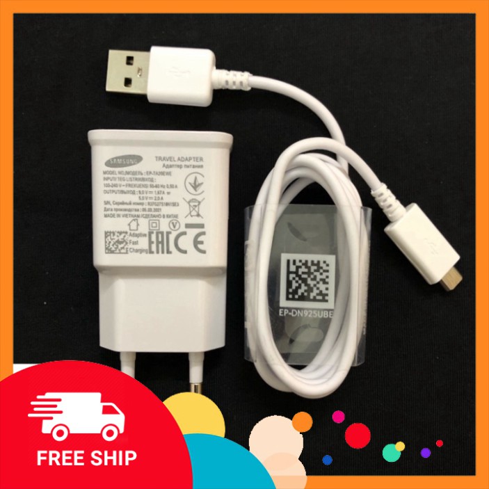 Chính Hãng Combo Bộ Cục Củ Sạc và Dây Cáp Sạc Nhanh Samsung Cổng Micro USB 🔥Zin🔥 Tương Thích Các Dòng S7/A6/A7/A10/J3/