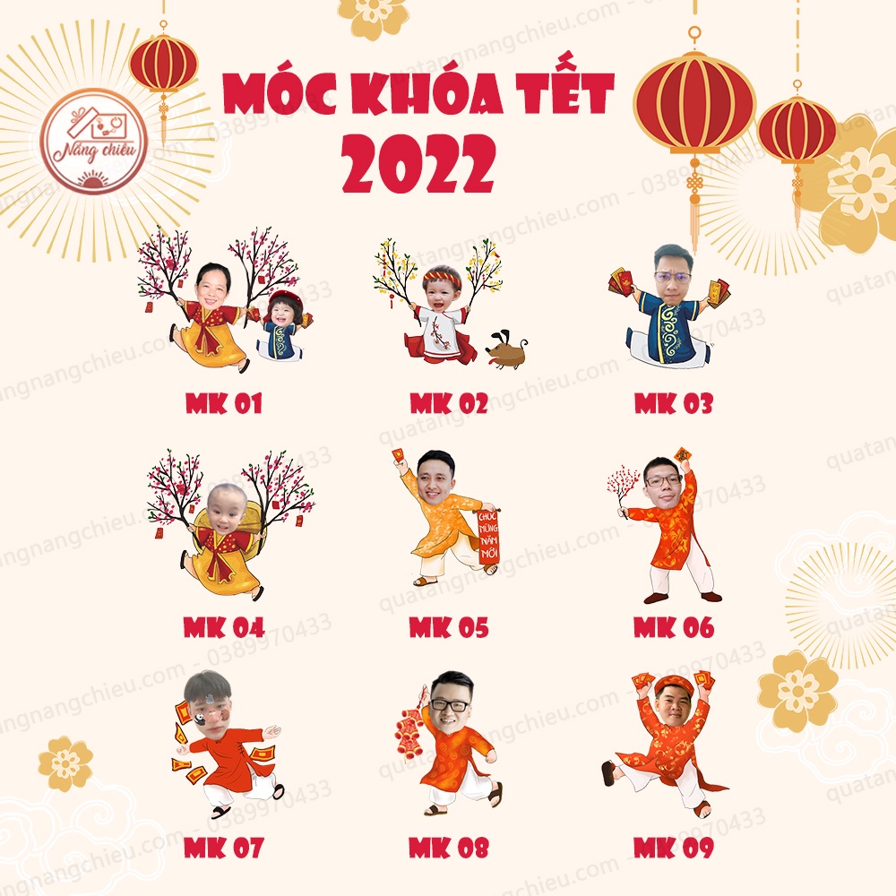 Móc khóa làm quà tặng tết 2022 ý nghĩa, treo xe, treo balo, làm quà tặng ý nghĩa dịp xuân 2022