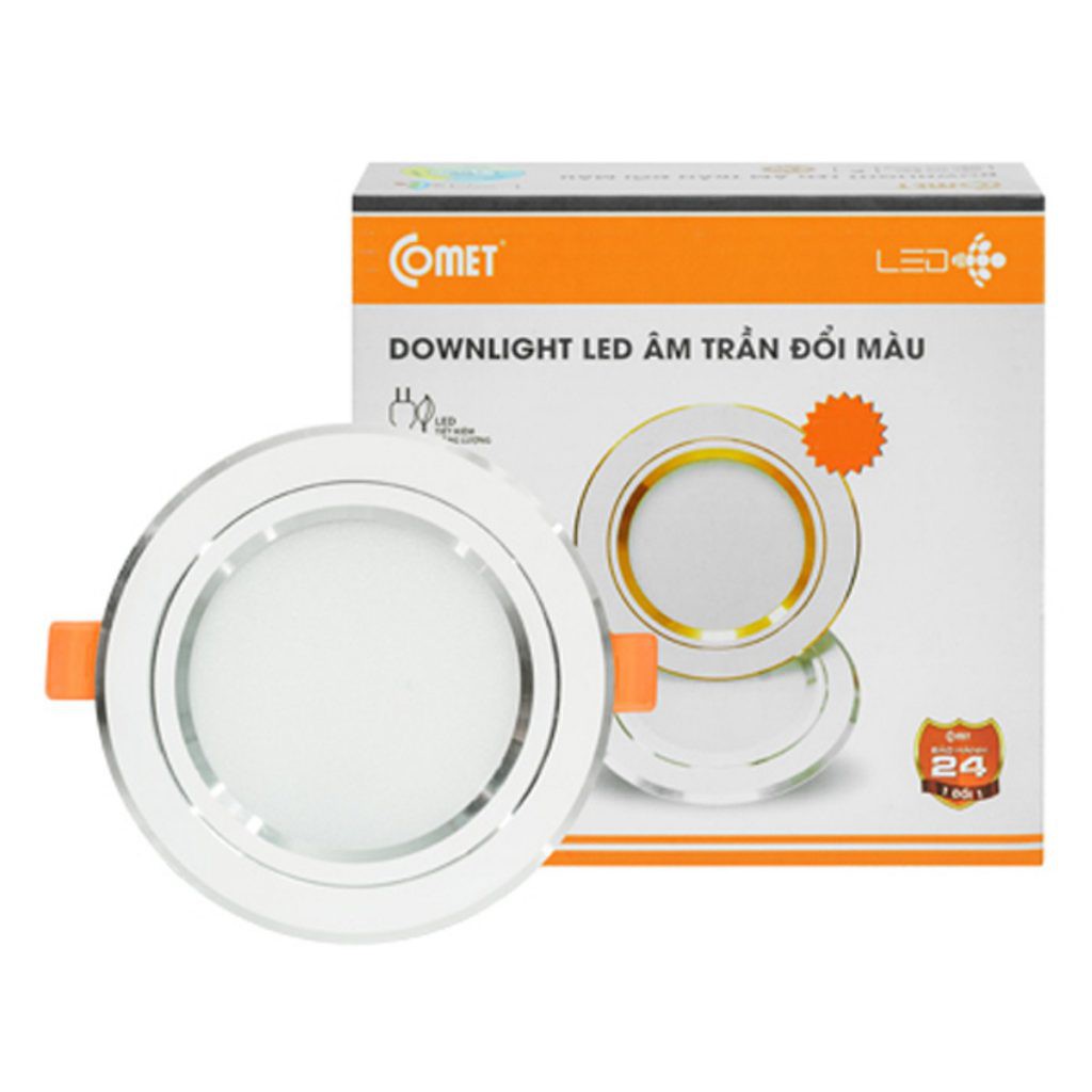 Đèn LED âm trần đổi 3 màu ánh sáng - chính hãng Comet - 9w - ship hỏa tốc