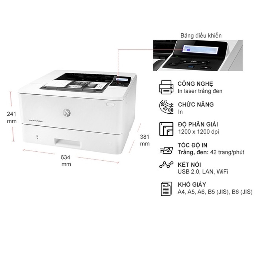 Máy in HP LaserJet M404DW  CH