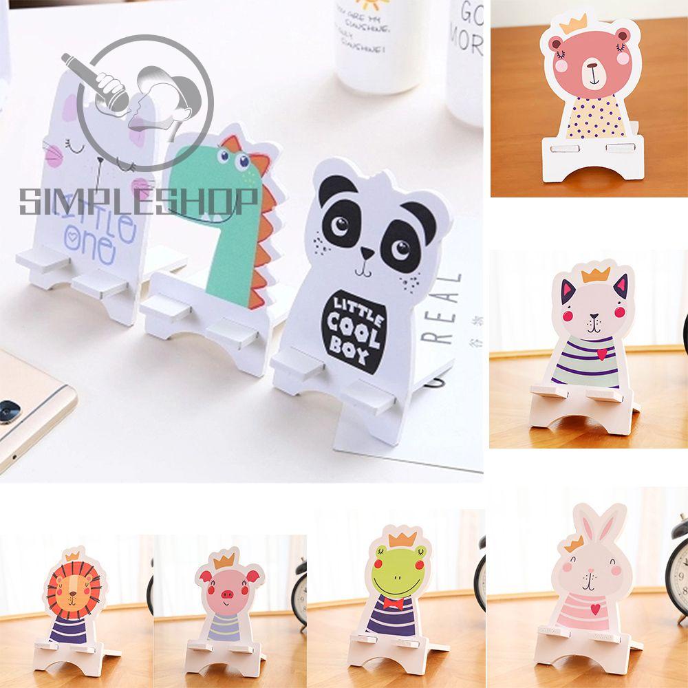 Giá Đỡ Điện Thoại / Máy Tính Bảng / Điện Thoại / Máy Tính Bảng Hình Tv Hoạt Hình Bằng Gỗ Thiết Kế Đơn Giản Vui Nhộn