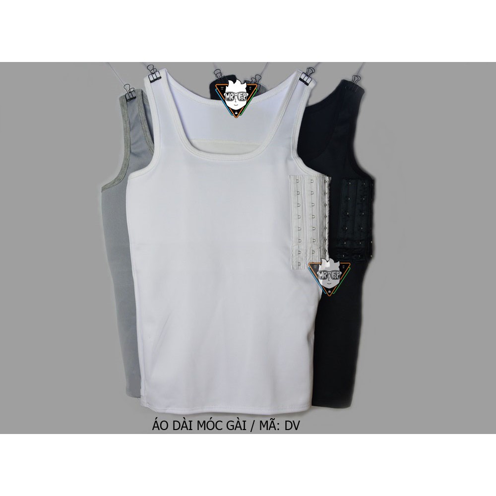 Áo nịt dài móc gài hông trái có viền / không viền  Tomboy Transguy