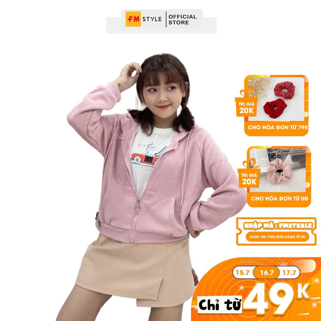 Áo khoác nữ FM Style chống nắng, form rộng oversize chất thun phong cách ulzzang Hàn Quốc dễ thương 210703216